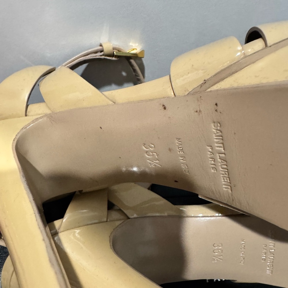 statement piece Saint Laurent Beige TRIBUTE Heels size 5.5 ysl - Picture 8 of 8
